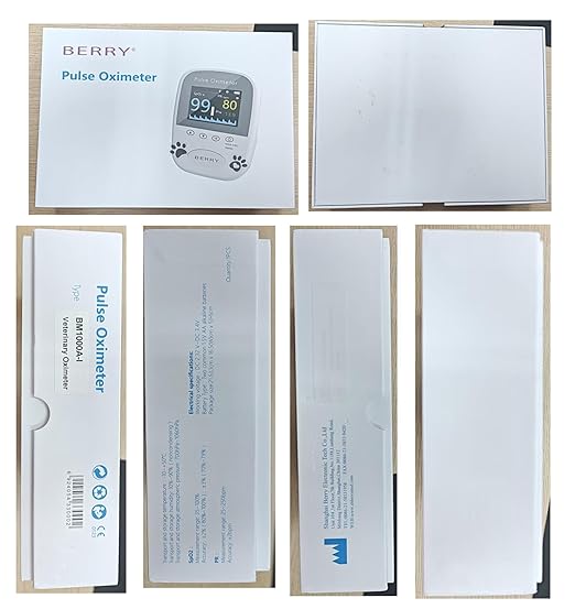 Free App Data Storage Veterinary Handheld AM1000A-Vet Blood Oxygen Saturation and Pulse Rate Tongue Probe Pets with Bluetooth