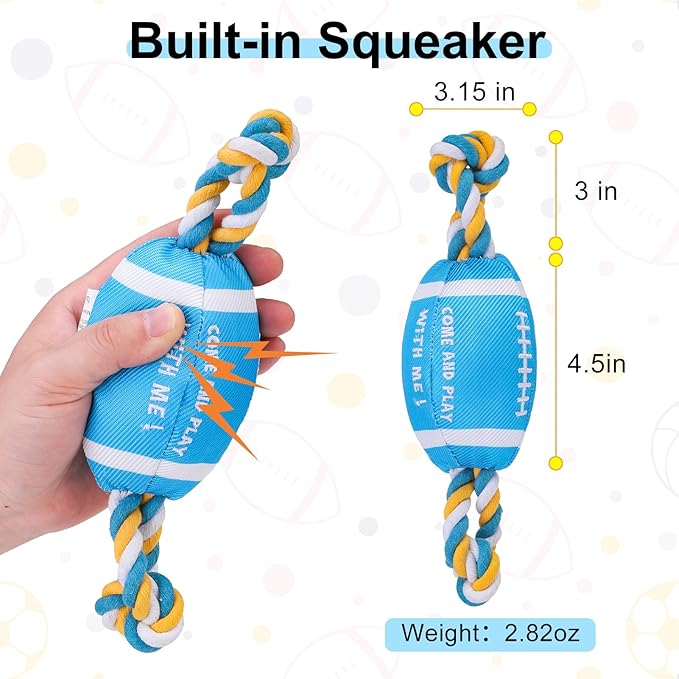 BEAUTYZOO Floating Dog Pool Toys for Small/Medium Dogs - Durable Chew-Resistant Squeaky Water Dog Toy with Rope, Interactive Fetch & Tug of War, Summer Swimming Beach Play (Oxford Fabric)