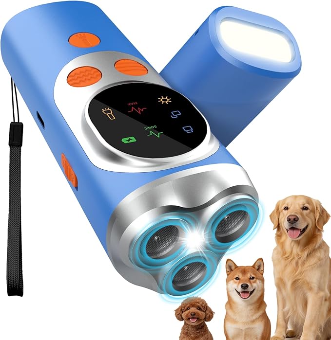 Anti Barking Device for Dogs, 2026 Upgraded LED Screen 50FT 3X Dog Trainer Ultrasonic Dog Bark Deterrent Devices Outdoor, No Bark Stopper for Neighbors Dog Barking Silencer, Bark Button for Dog