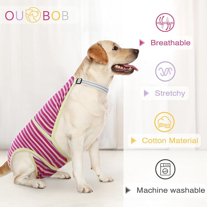 Dog Diapers Female,Female Dog Diapers for Heat Large Dogs, Washable Onesie Sanitary Pantie with Adjustable Suspender Washable, Reusable Period Panties Doggie Diaper, M