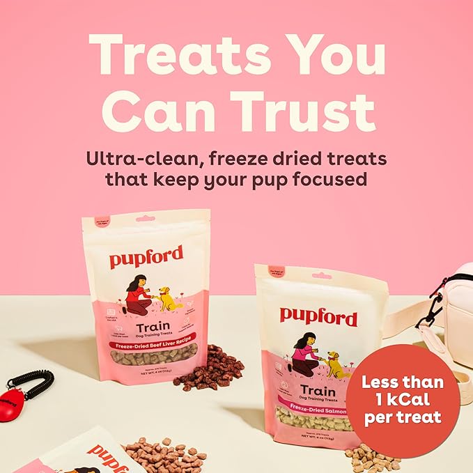 Pupford Freeze Dried Training Treats for Dogs & Puppies, 950+ Three Ingredient Bites (Beef Liver, 8 oz)