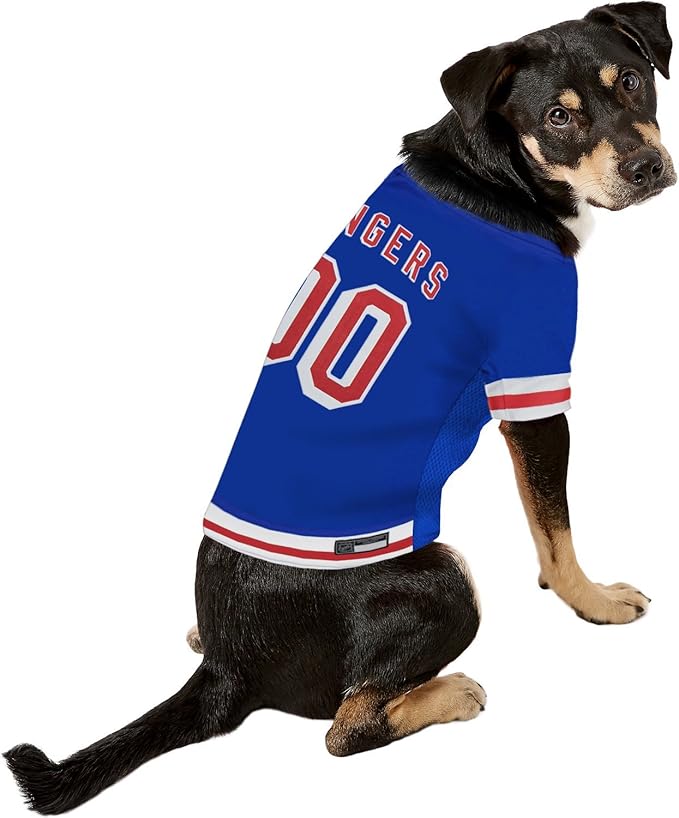 Pets First NHL New York Rangers Jersey for Dogs & Cats, Small. - Let Your Pet Be A Real NHL Fan! (Pack of 2)