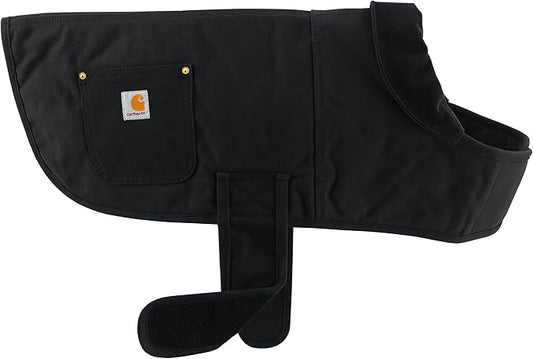 Carhartt Firm Duck Insulated Dog Chore Coat, Durable Weather Resistant Jacket for Cold and Windy Conditions, Black, Large