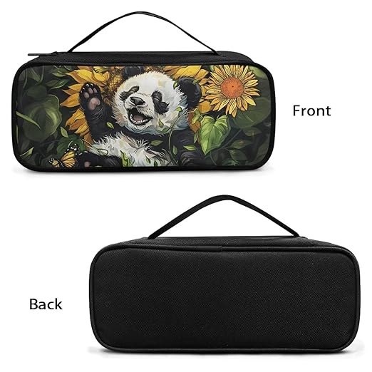 Gomyblomy Panda Sunflower Stethoscope Case Compatible with Classic III, Lightweight II S.E, Cardiology IV Diagnostic, Acoustica Deluxe Stethoscopes, Personalized Storage Bag