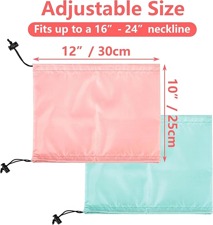 Lesnala 4Pcs Dog Shower Cap Waterproof Ear Covers for Bath for Pet Grooming Rain Swimming Protection Adjustable Size 2 Colors