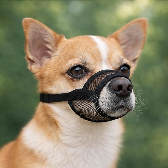 Dog Muzzle Medium Sized Dogs - Soft Muzzle for Medium Sized Dog with Air Mesh | Mussle to Stop Biting Barking and Chewing | Allows Panting and Drinking