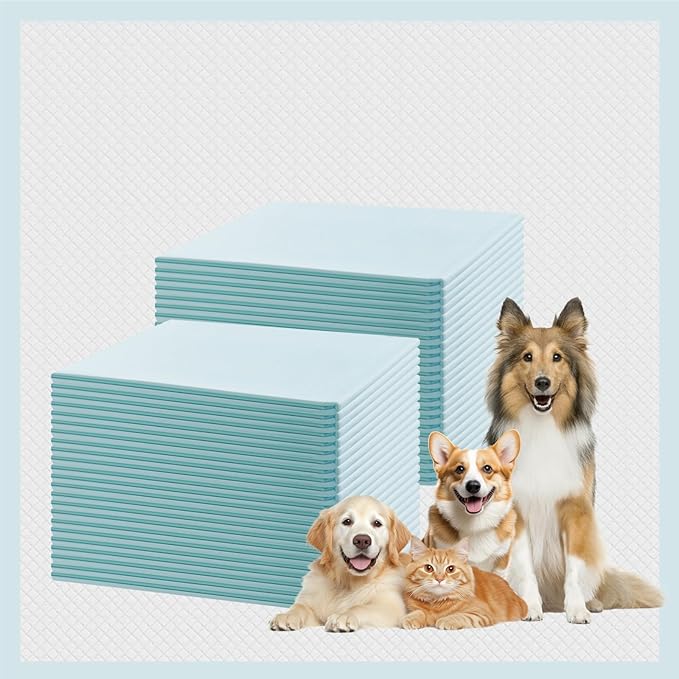 GWT Puppy Pads Extra Large 28x34 Inch - 40 Count Dog Pee Pads, Ultra Absorbent 5-Layer Leak-Proof Potty Training Pads for Dogs, Puppies, Cats & All Pets | XL Disposable Pee Pad Indoor Outdoor Use