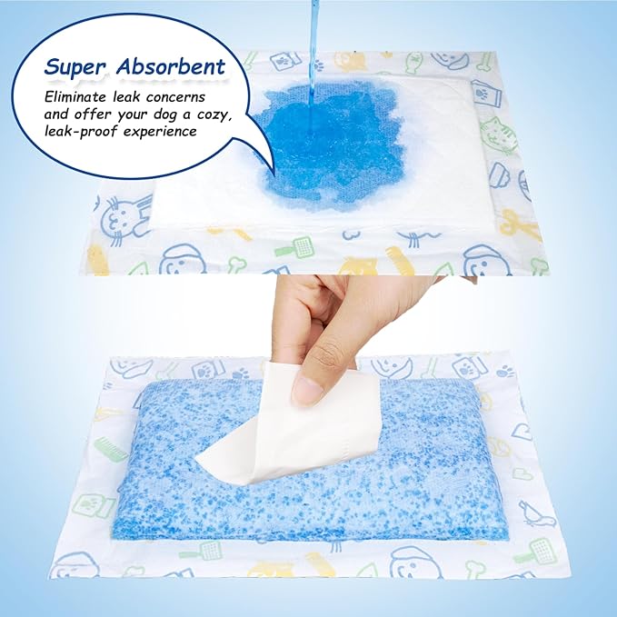 Dog Diaper Liners Booster Pads for Male and Female Dogs, 100ct, Super Absorbent Disposable Belly Band Liners for Male Dogs fit Most Types of Dog Diapers,Wraps(Regular)