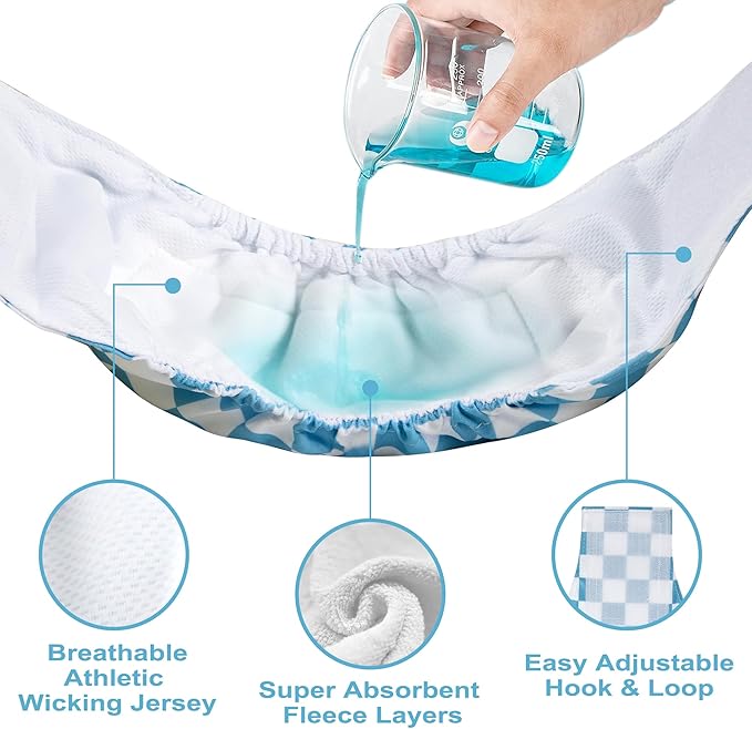 wegreeco Small Dog Diapers Male,Reusable Belly Bands for Male Dogs,Washable Doggie Puppy Male Diapers Wraps,Medium Large Size (5 Pack Large, Blue Coffee Checkerboard)