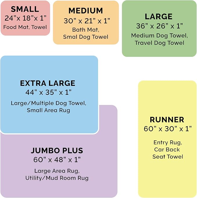 Furhaven 36" x 26" Highly Absorbent Dog Door Mat for Muddy Paws, 100% Washable, Perfect for Entryway, Kitchen, & Bathroom Use - Chenille Shammy Rug - Charcoal (Gray), Large