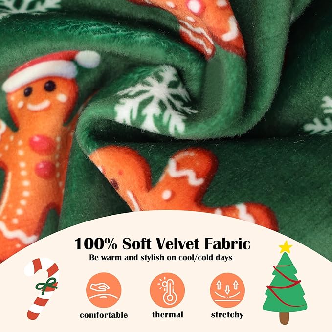CuteBone Turtleneck Dog Velvet Dress Christmas Puppy Skirt Costume Pet Clothes Cat Apparel with Bow Hair Rope for Small Dogs CVD25L