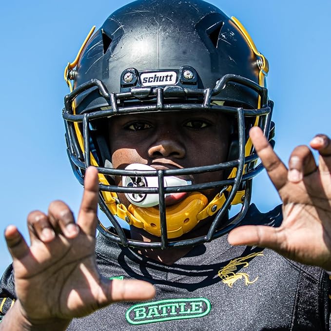 Battle Sports Spinner Oxygen Football Mouthguard - Superior Airflow & Better Performance, Maximum Protection & Breathability Football Mouthpiece, Works with Braces