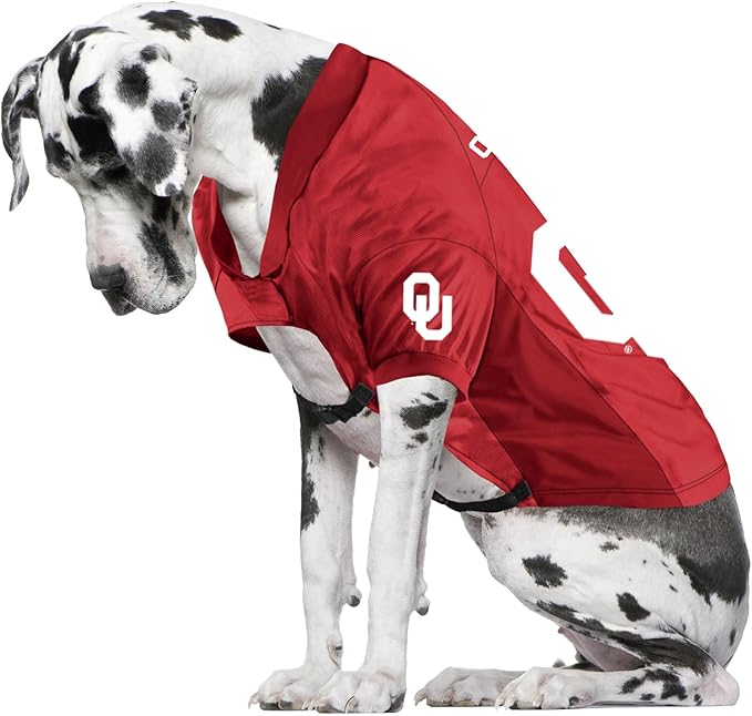 Littlearth NCAA Oklahoma Sooners Stretch Pet Jersey, Team Color, Big Dog