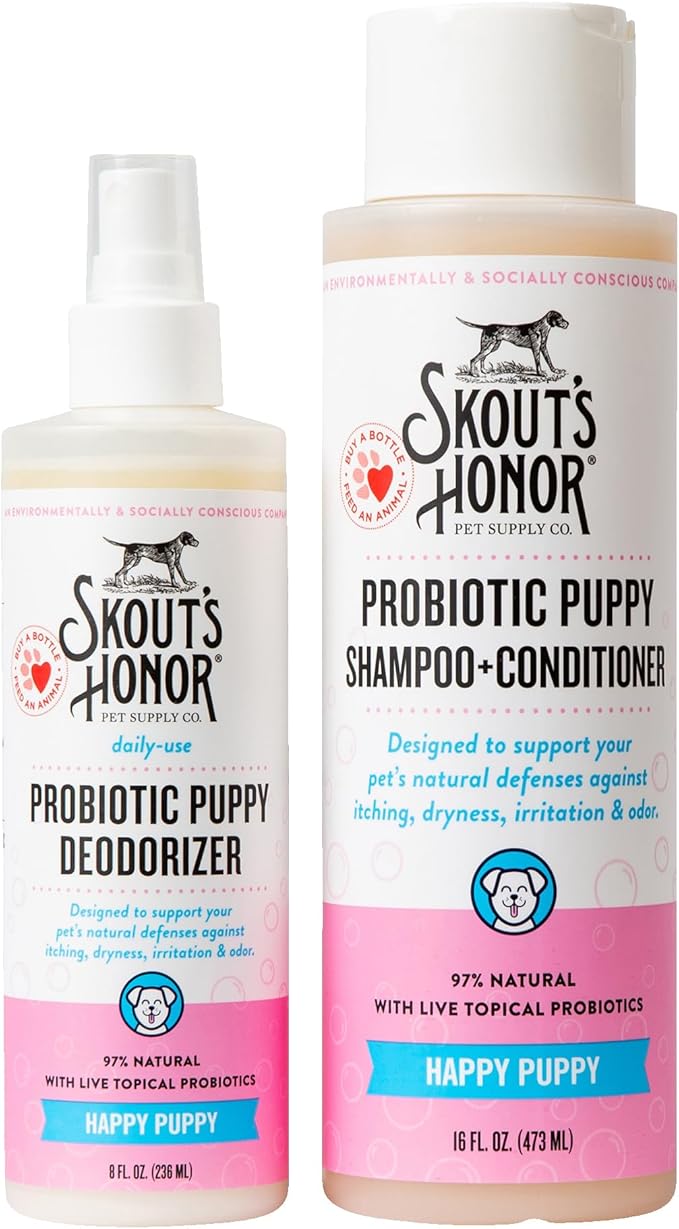 SKOUT'S HONOR Probiotic Grooming Essentials Bundle - Happy Puppy