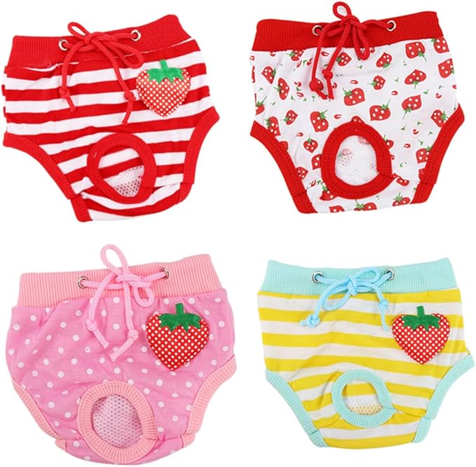 MERRYHAPY Pet Safety Pants Comfortable Dog Physiological Diapers Sanitary Absorbent Underwear for Cats and Female Dogs Protecting Floors and Furniture Size L 7.08X6.29X0.59In