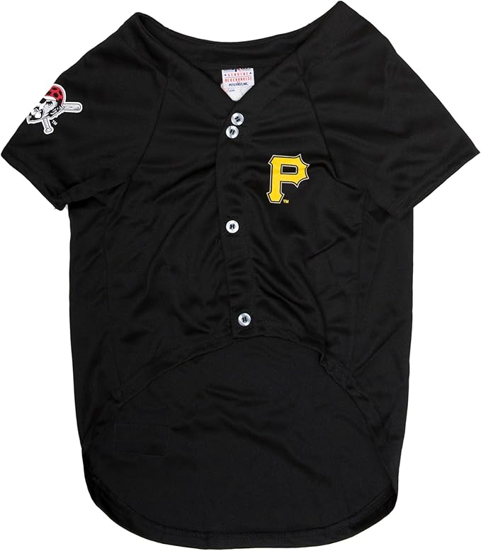 Official MLB Pittsburgh Pirates Pet Jersey for Dogs & Cats, Size Small - Stylish Baseball Jersey for Your Furry Fan- Show Off Team Spirit with The Perfect Fan Apparel Gear for Pet, Dog & Cat