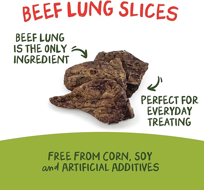 Pet 'n Shape Beef Lung Dog Treats – Made and Sourced in the USA - Training Treat - 9 Ounce