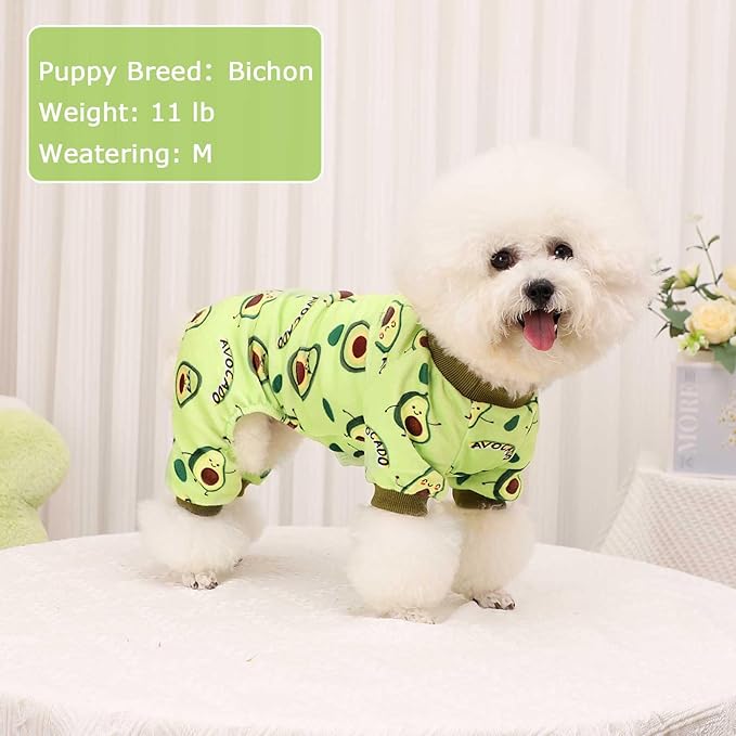 Kosiyi Dog Pajamas, Small Sized Girl Boy Clothes, Stretch Fleece Winter Spring Outfit, Lightweight Velvet Pet Jumpsuit, Pjs, Onesie Apparel