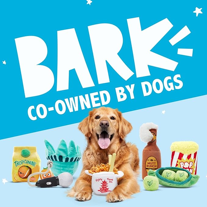 Barkbox Dog Toy 2 in 1 Interactive, Plush Exterior Material & Squeaker, Tearable Dog Toy with Squeaky Ball Inside, Ideal for Toy Destroyers - Andi's Dumpling, Small