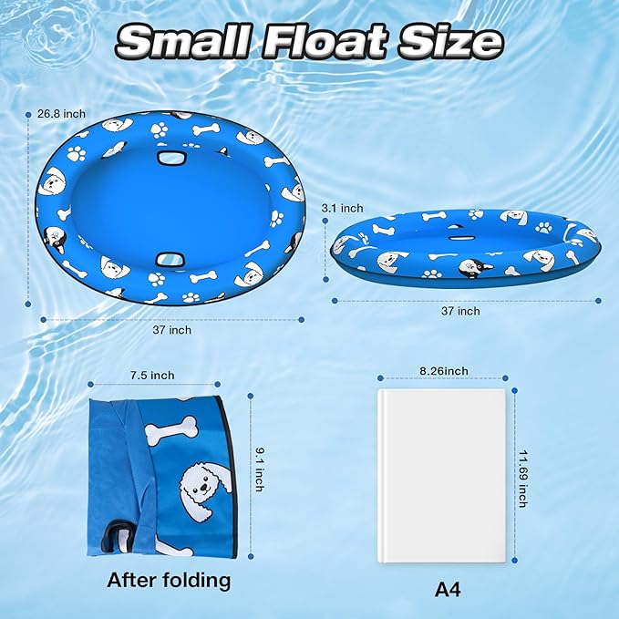 MICOOYO Dog Float Raft - Inflatable Dog Swimming Float for Summer Dogs Water Floats (Small)