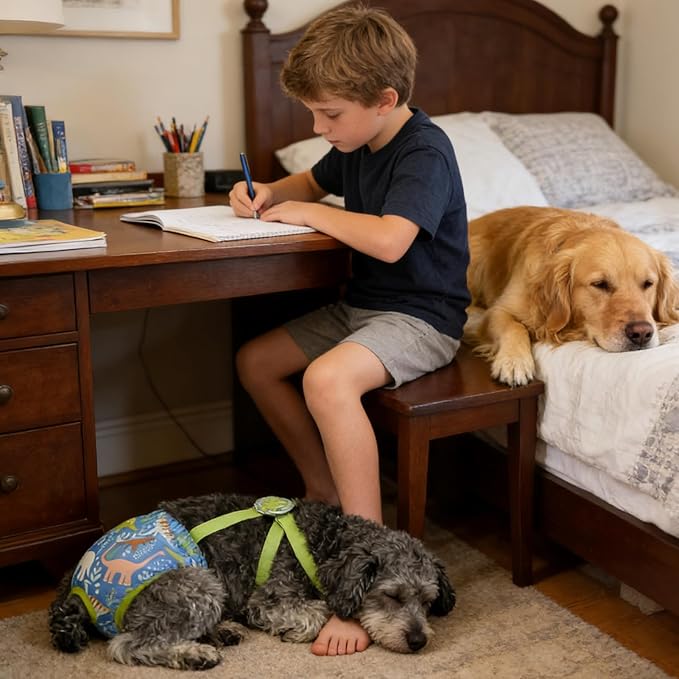 Diaper for Dogs - Washable Female Wraps with Suspender - Reusable Doggy Diaper - for Home Apartment Indoor Outdoor Travel Car Crate Kennel Yard Park Beach Camping