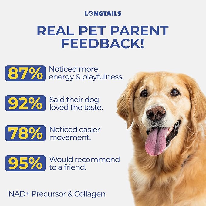 NAD+ Precursor Senior Dog Supplements & Vitamins Powder – Cognitive, Heart & Muscle Support – Senior Dog Multivitamin Powder Alternative with NR, Collagen, Bone Broth & Beef Liver