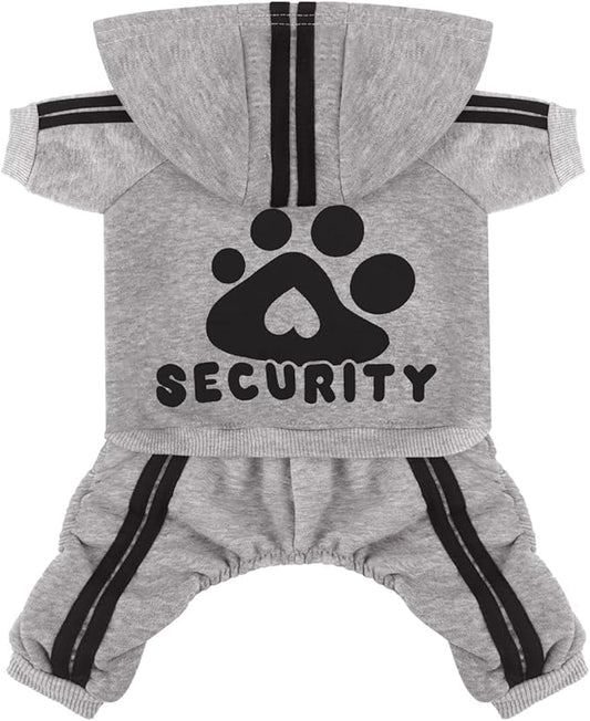 Dog Hoodie Security Clothes 4 Legs Jumpsuit Sweatshirt Hoodies Soft & Warm Dog Outfit Pullover Dog Winter Clothes Sweater for Small Medium Large Dogs Cats (Gray, XX-Large)
