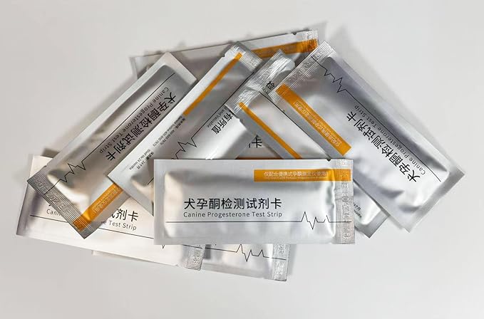 50pcs Dog Progesterone Analyzer Test Card Canine Progesterone Test Strip Veterinary Livestock Supplies