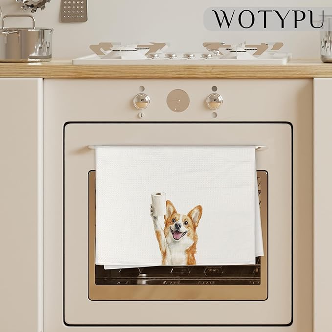 Funny Corgi Gifts Bathroom Hand Towels, Corgi Dog Lovers Gifts Decorative Hand Towels for Kids Guest Bathroom Washroom Half Bath, 16X24 Inch