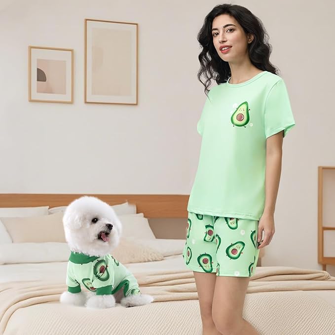 XPUDAC Matching Dog and Owner Clothes Dog Pajamas for Small Medium Dogs Stretchable Pet Onesies, Owner and Doggie Pjs are Sold Separately, M