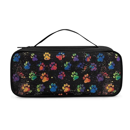 Gomyblomy Dog Paw Print Stethoscope Case Compatible with Classic III, Lightweight II S.E, Cardiology IV Diagnostic, Acoustica Stethoscopes, Large Stethoscope Storage Bag for Nurse
