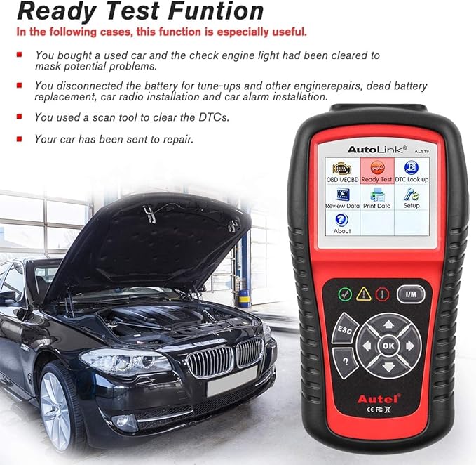 Autel AL519 OBD2 Scanner, 2026 Newer Professional Mechanic OBDII & CAN Car Diagnostic Code Reader Tool for Check Engine Light, One-Click Smog Check, DTCs Lookup, Upgraded Ver. of AL319/ MS309