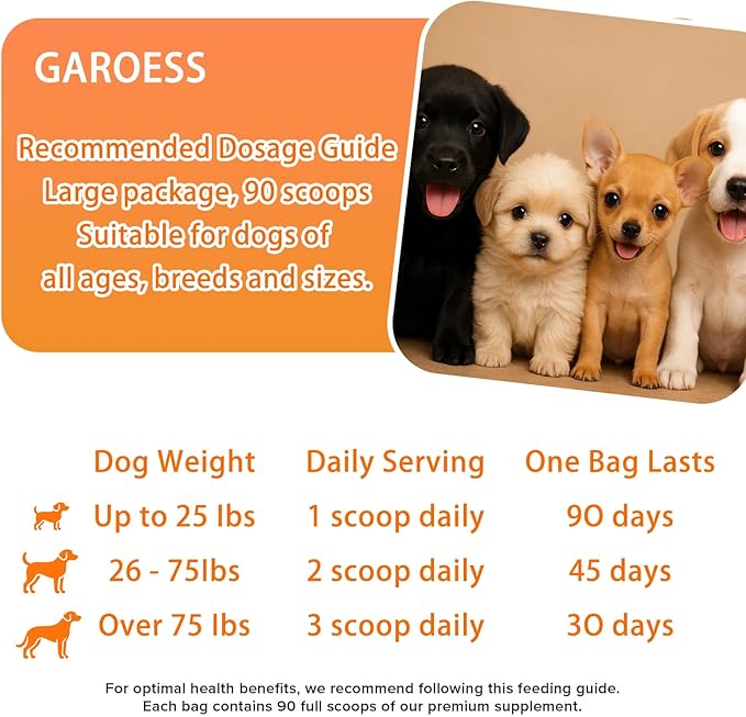 Human Grade Superfood for Dogs, Premium Green Powder, Cranberry,Pumpkin Powder, chlorella for Dental & Teeth, Hip & Joint, Gut Health, Allergies, Immune, Skin, Large Size, 90 Scoops（5.3oz