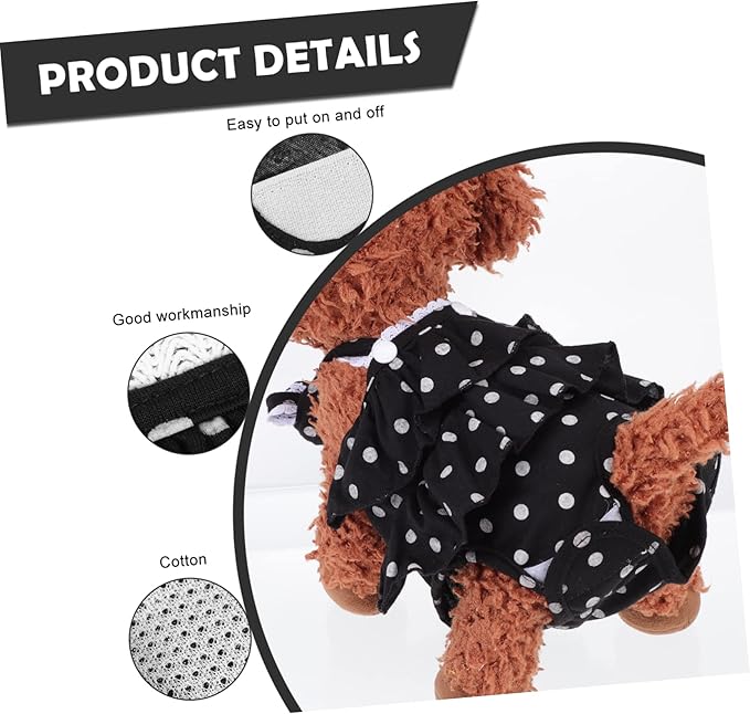 1pc Pet Physiological Pant for Dogs Menstruation Skirt Dots Prevents Leaks and Mating During Heat Comfortable and Stylish Pet Diaper