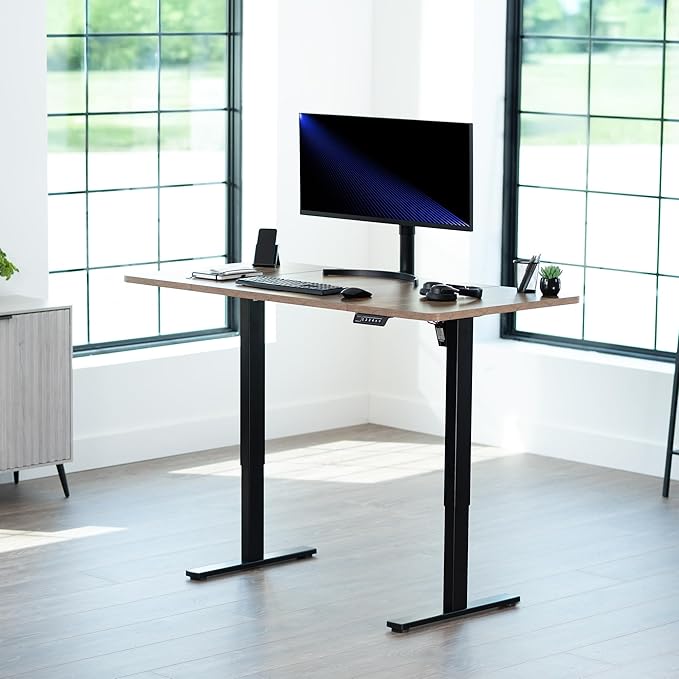 VIVO Reclaimed Wood 60 x 24 inch Universal Solid One-Piece Table Top for Standard and Sit to Stand Height Adjustable Home and Office Desk Frames, DESK-TOP60P