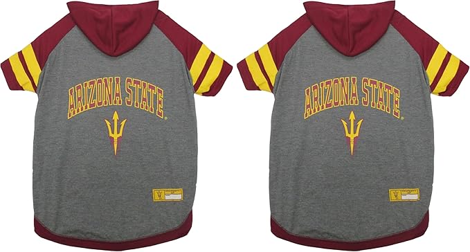Pets First Arizona State Hoodie T-Shirt, X-Small (Pack of 2)