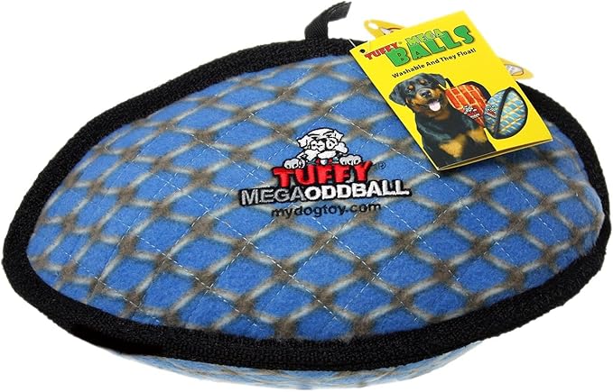 TUFFY - World's Tuffest Soft Dog Toy - MEGA - Odd Ball - Chain Link -Multiple Layers. Made Durable, Strong & Tough. Interactive Play (Tug, Toss & Fetch). Machine Washable & Floats