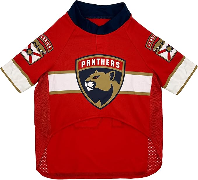 Pets First NHLPA Matthew Tkachuk Mesh Jersey for Dogs & Cats, Florida Panthers The Rat King-19 Dog Jersey, Size Medium, Licensed Dog Jersey with Your Favorite Hockey Team Player