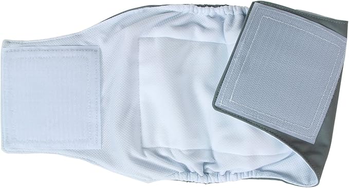 Teamoy Male Dog Belly Bands Washable 4-Pack, Reusable Dog Diapers Wraps for Incontinence & Marking (M,13"-16" Waist)