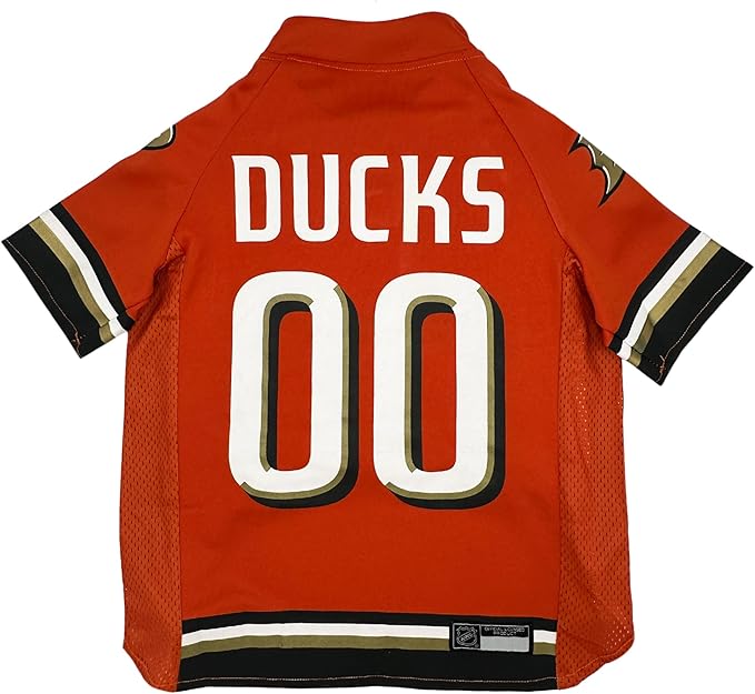 Pets First NHL Anaheim Ducks Jersey for Dogs & Cats, X-Small. - Let Your Pet Be A Real NHL Fan!