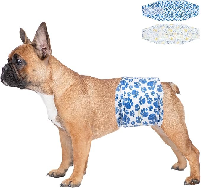 Dono Dog Diapers Male Disposable Male Dog Wraps 20ct Doggie Diapers Wetness Indicator Leak-Proof Dog Belly Wraps, Rapid-Dry Gel Technology Puppy Diapers for Excitable Urination Incontinence, Small