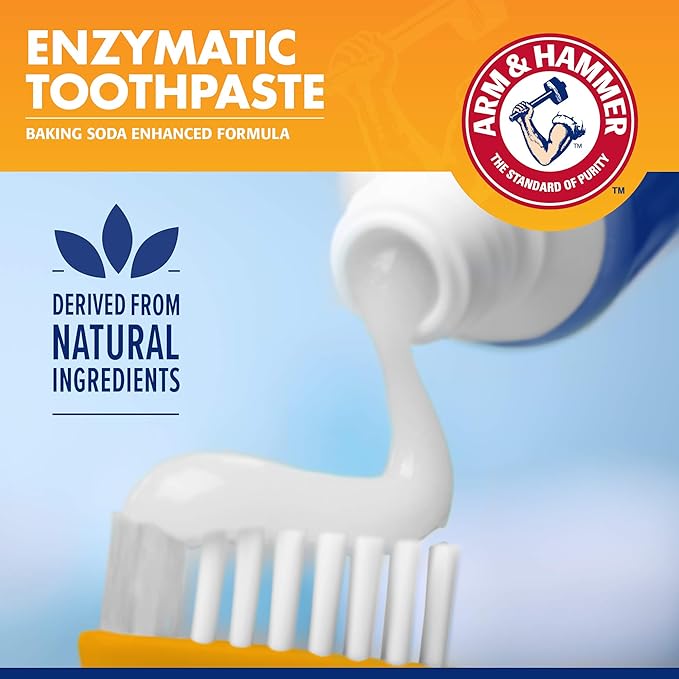 Arm & Hammer for Pets Tartar Control Dog Dental Care Kit, Dog Toothpaste Kit with Toothbrush and Finger Brush for Oral Hygiene and Fresh Breath Care, Banana Mint Flavor, 2.5 oz, 3-Piece Kit - 48 Pack