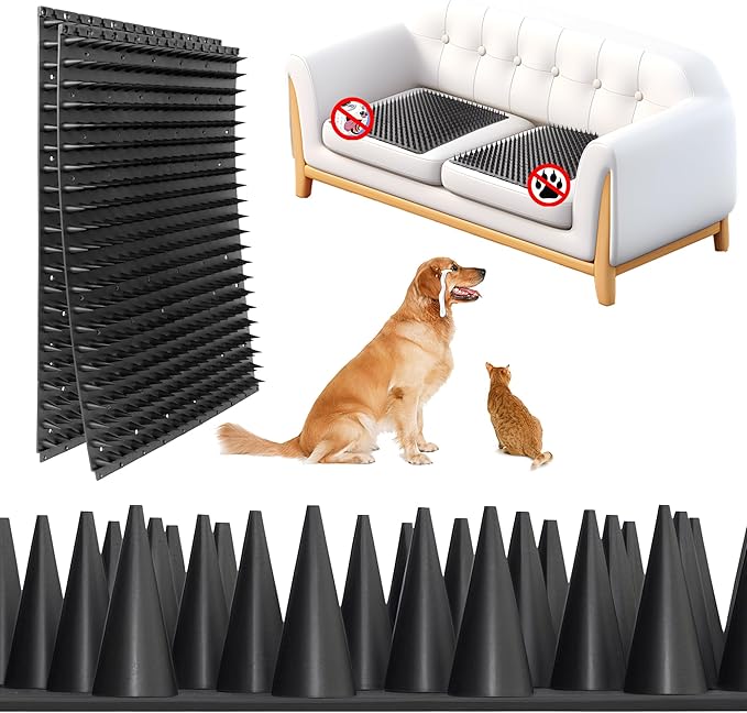 3 Pack Scat Mats for Dogs – Heavy Duty Solid PP Pet Deterrent Mats to Keep Dogs Off Couch & Furniture – Durable for Indoor & Outdoor Use