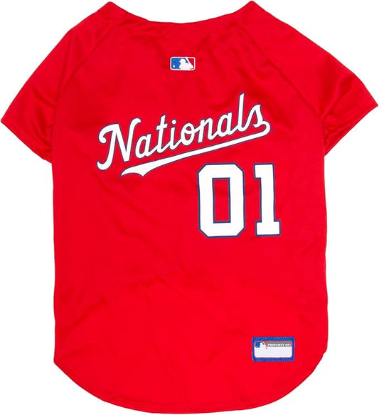 Official MLB Washington Nationals Pet Jersey for Dogs & Cats, Size X-Large - Stylish Baseball Jersey for Your Furry Fan- Show Off Team Spirit with The Perfect Fan Apparel Gear for Pet, Dog & Cat