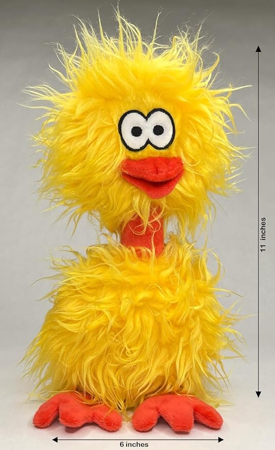 Glory To Dog Phoebe The Big Crazy Chicken Plush and Squeak Medium and Large Breed Dog Toy