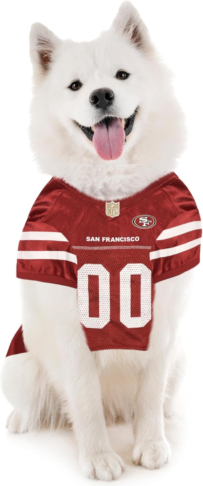 Pets First NFL San Francisco 49ers Dog Jersey, Size X-Small, Football Shirt Costume for Pet, Dog Sports T-Shirt, NFL Team Clothing for Cats, Licensed Pet Apparel Available in 7 Sizes and 32 Teams