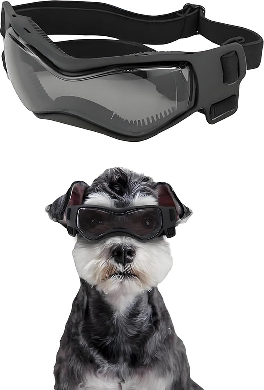 Small Dog Goggles Small Breed, Small Dog Sunglasses UV Eye Protection for Medium Breed Dogs, Doggy Goggles Puppy Eyewear Glasses Pet Sunglasses, Black