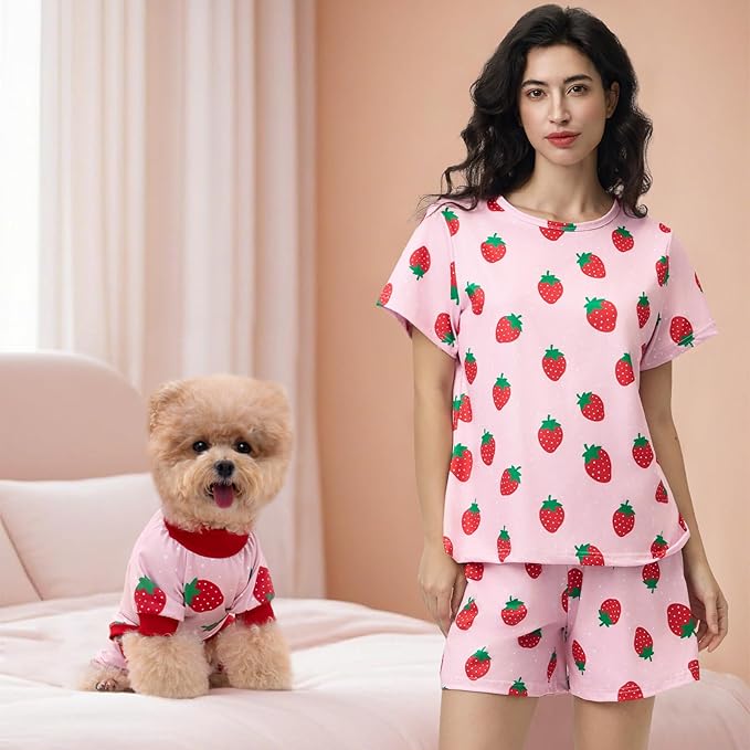 XPUDAC Matching Dog and Owner Clothes Dog Pajamas for Small Medium Dogs Stretchable Pet Onesies, Owner and Doggie Pjs are Sold Separately, XL