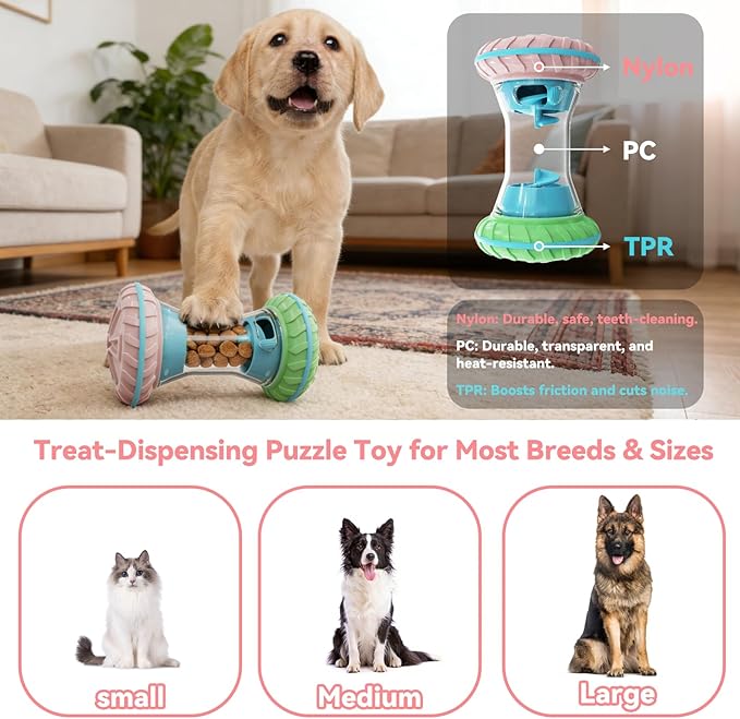 Interactive Dog Puzzle Toys for Small Medium Large Breed - Durable Smart Puppy Enrichment Dogs Toy to Keep Them Busy, Mental Brain Stimulation Treat Dispensing Training & Slow Feeder by MateeyLife