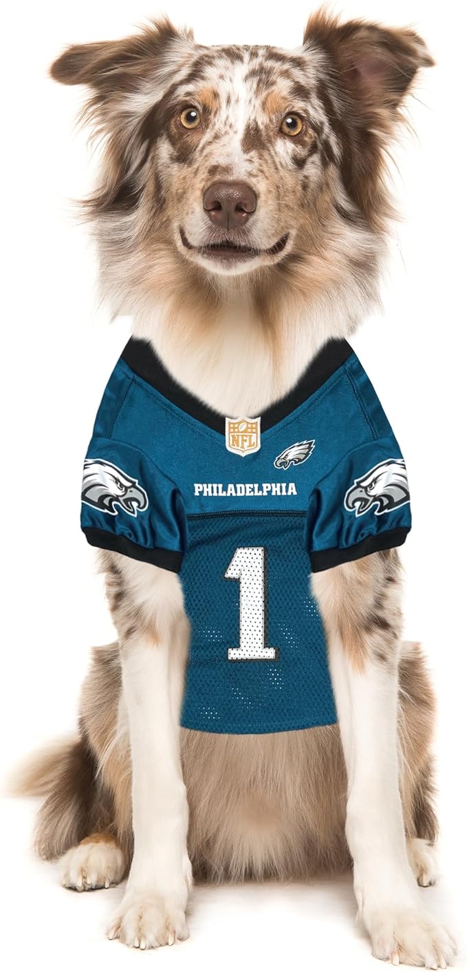 NFLPA Jaylen Hurts PET Jersey, NFL Dog Shirt, Size X-Large, Philadelphia Eagles Mesh Jersey for Dogs